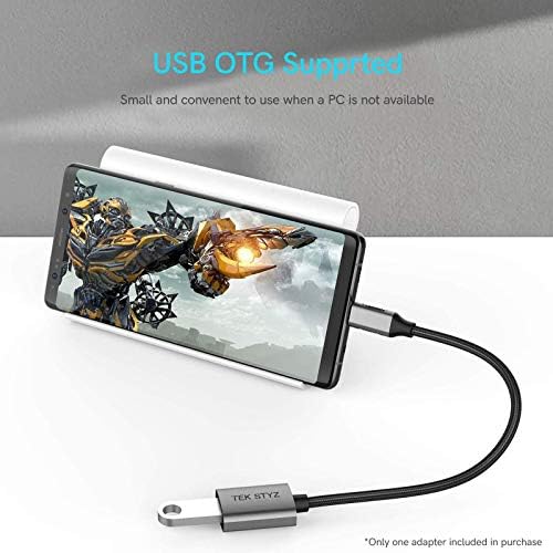 Tek Styz USB-C USB 3.0 Adapter Működik a HTC U11 Plus OTG Típus-C/PD Férfi USB 3.0 Női Converter. (5Gbps)