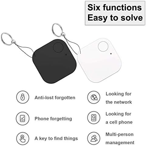 LUX PRO Key Tracker Fekete, Bluetooth Nyomkövető Finder, Vízálló, Cserélhető Akkumulátor, Könnyen Csatolja a Kulcsokat, Pet