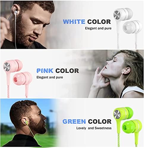 Yegcaw Vezetékes Fülhallgató Mikrofonnal 5 Csomag, a Fülhallgató a Nehéz Basszus, Magas hangminőség Fülhallgató Kompatibilis