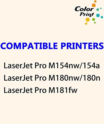 ColorPrint 2 Csomag Kompatibilis 204A Fekete Nagy kapacitású Festékkazetta Cseréje a HP CF510A CF 510A CF510X 204X Color