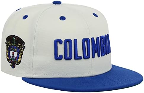 Gyűrűk & Crwns Kolumbia Ország Büszkesége Logó Állítható Snapback Lapos Bill Kapitány Platina/Royal Kék