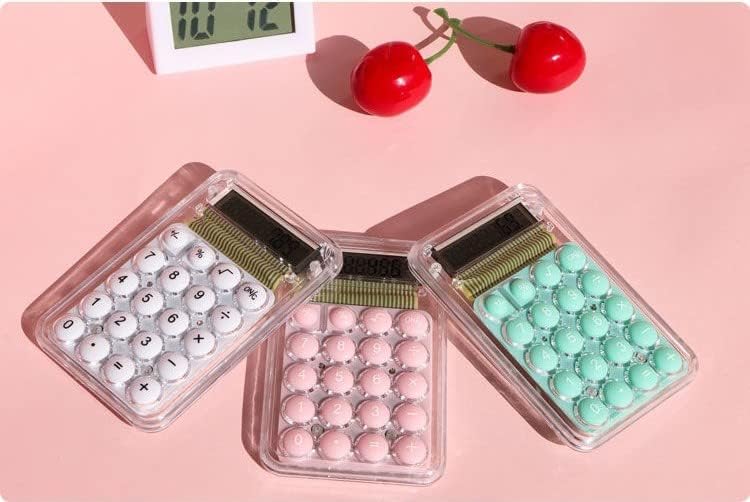 Mini Aranyos Kalkulátor Kawaii Számológép Számológép Átlátszó Hordozható Pocket Calculator a Diákok, Gyerekek (Fehér)