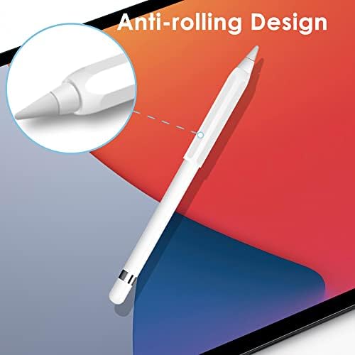 ProElife 2-Pack Slim Grip tartó Anti-Rolling Szilikon Védő Borító Hüvely Apple Ceruza 2 & 1. Gen iPad Pro 12.9 11/ iPad 10.92022