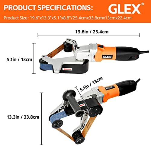 GLEX Rozsdamentes Kerek Cső, acélcső, Sander Öv Daráló Rajz Gép 110V 800W a Alumínium-Oxid Csiszolás, Köszörülés, valamint Polírozás