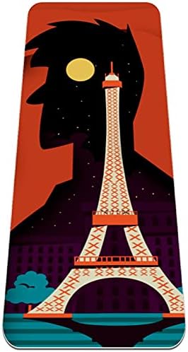 Siebzeh Kreatív Emberi Test Alakú Párizsi Eiffel-Torony Prémium Vastag Jóga Szőnyeg Környezetbarát Gumi Health&Fitness Csúszásmentes