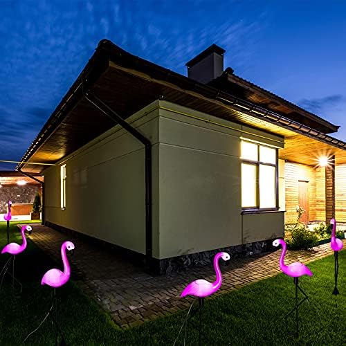 3 Db Kertben Szabadtéri Flamingo LED Tét Lámpák Napelemes Vízálló a Kert, Gyep, Udvar, Tó, Kertben Dekoráció