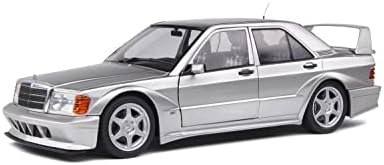 Solido 421187400 Mercedes-Benz 190E Evo II. (W201), az 1990-es Modell Autó 1:18 Méretarányú Ezüst