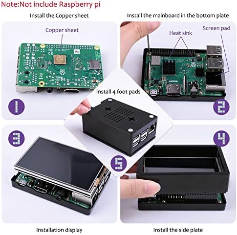 a Raspberry Pi 3B+ 3.5 TFT érintőképernyő esetén, Érintse meg a Tollat, hűtőborda, 320x480 Felbontású LCD Kijelző a Raspberry