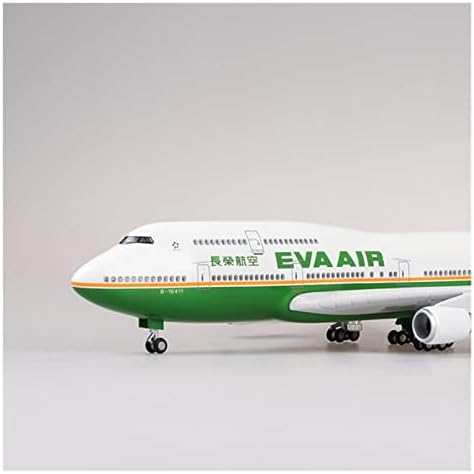 Repülőgép Modellek 1/157 Alkalmas EVA Air Boeing B747 Légiközlekedési Gyanta Airbus Repülőgép W/Fény & Kerekek Gyűjthető Grafikus