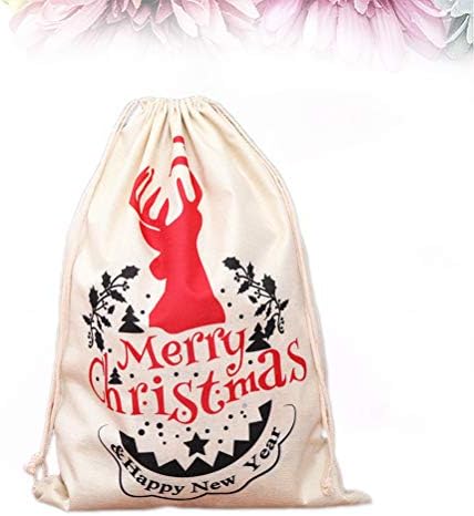 BESPORTBLE Gyerekek Nagy Vászon Candy Táskák Hordozható Felhívni Zseb a Táska Karácsonyi Party Szívességet () Karácsonyi Díszek