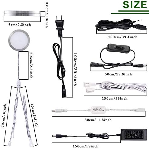 AIBOO Linkable Szekrény LED Világítás 12V Szabályozható Korong lámpa, Vezeték nélküli, RÁDIÓFREKVENCIÁS Távvezérlő Vezetékes & Wall