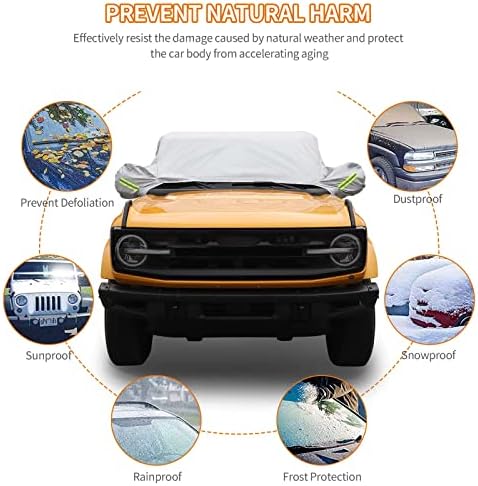 Autó fedezet Ford Bronco 4 Ajtó 2021 2022 2023 Szélálló Por karcálló Kültéri, UV-Védelem, Automatikus Eső Napernyő, Külső