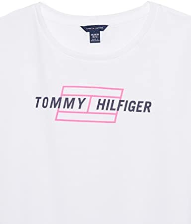 Tommy Hilfiger Lányok Sport Rövid Ujjú Hálószembőség-Póló, A Nyakkivágásnál Személyzet, Könnyű & Rugalmas
