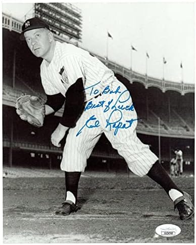 Ed Lopat NY Yankees Aláírt 8x10-es Baseball-Fotó SZÖVETSÉG COA - Dedikált MLB Fotók