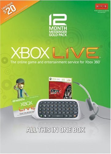 Xbox 360 Live 12 Havi Messenger Arany Csomag