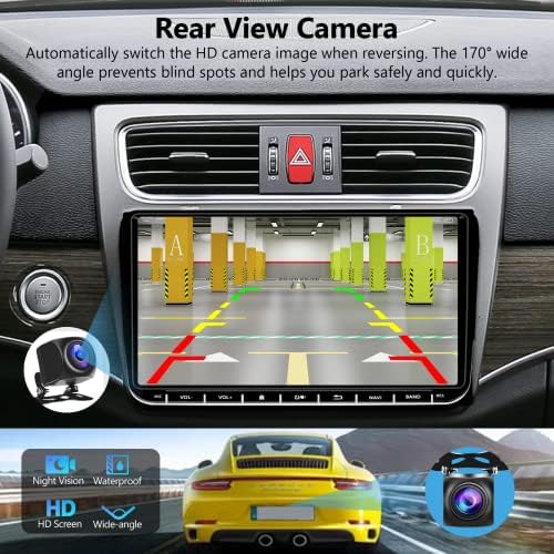 Autó Sztereó Rádiós, Vezeték nélküli Apple Carplay Android Auto, 9 Hüvelykes érintőképernyő, Bluetooth, WiFi, GPS Navi SWC