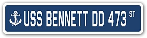 USS Bennett DD 473 utcatábla amerikai Hajóra Veterán Matróz Ajándék