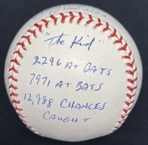 Gary Carter HOF 2003-ban Aláírt Stat Baseball PSA/DNS Holo RJ Holo - Dedikált Baseball