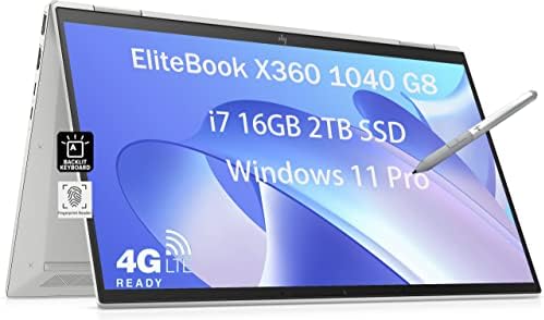 HP EliteBook X360 1040 G8 4G LTE 14 FHD 2-az-1-Érintőképernyő (Intel i7-1185G7, 16GB RAM, 2 tb-os SSD-t, Újratölthető Stylus)