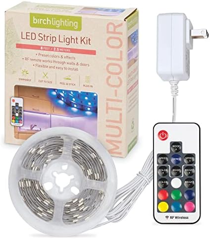 Nyírfa Világítás Teljes LED Szalag Lámpa Szett (Multicolor RGB) 8 ft Flexibilis Szalag Távoli Akcentussal Fény, TV Háttérvilágítás
