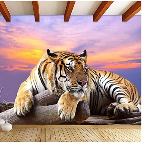 3D Díszítő Freskó Modern Élethű Állat a Tigris 3D-s Rajzfilm Freskó Háttérkép Nappali gyermekeink szobája falára Ruhával lakberendezés falburkolat-450X300CM