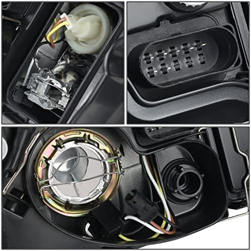 Auto-Dinasztia Füst Lencse Fényszóró + 9007 LED átalakító Készlet w/ Ventilátor Kompatibilis VW Jetta Bora w/ Ködlámpa 99-05