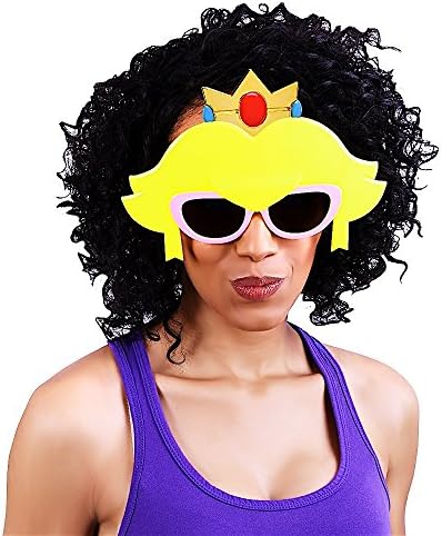 Nap-Staches női Nintendo Super Mario Princess Peach Napszemüveg Party kellék UV400, Sárga/Rózsaszín, 8 MINKET