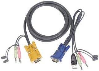 IOGEAR Mikro-Lite Ragasztott All-in-One USB KVM Kábel 10 Méter, G2L5303U