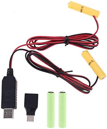 Diarypiece Univerzális USB C Típus-Dual LR03 AAA Akkumulátor-Eliminator, 1x-4x AAA Elem a Rádió Elektromos Óra LED Szalag