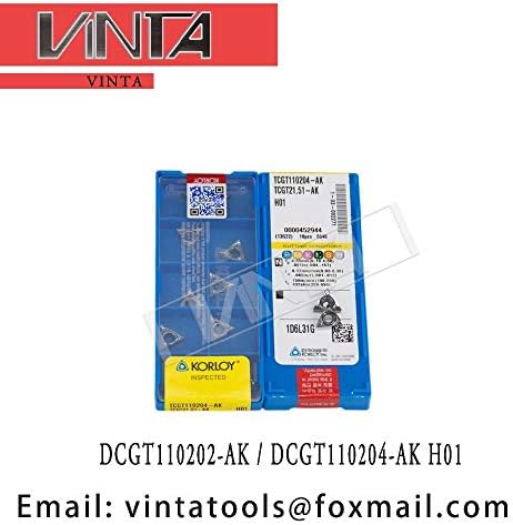 FINCOS DCGT110202-AK H01/ DCGT110204-AK H01 CNC-Karbid Esztergálás-Lapkák - (Lapka Szélesség(mm): DCGT110202-AK H01, Szár Átmérő: