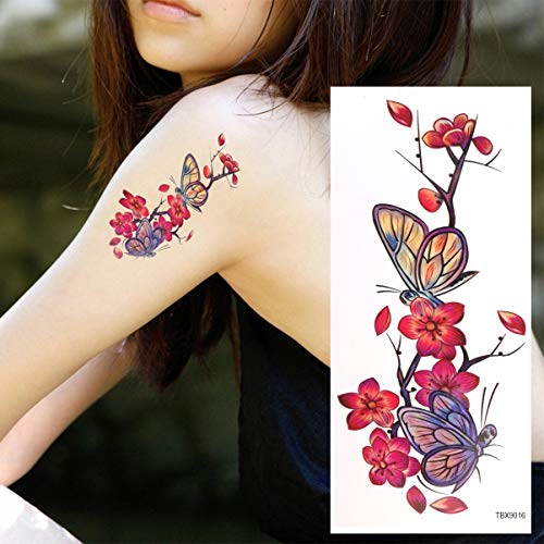 DOITOOL 8 Lap Ideiglenes Tetoválás a Nők Coloful Vízálló Rózsa Virág Minta Tetoválás Matrica Tetoválás Matricák a Nők, Lányok