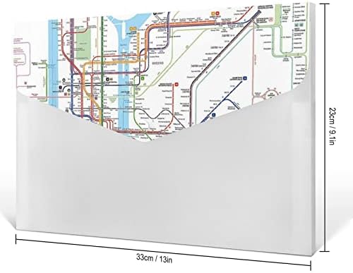 New York-I Metró Térkép Bővülő Fájl Mappa Zsebében Aranyos Nyomatok Bővíthető Bejelentés Mappák Harmonika Dokumentum Szervező